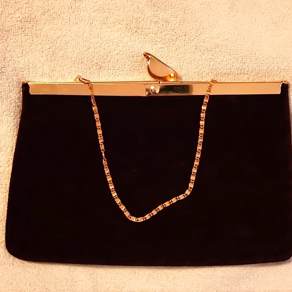 Vintage Cabrelli Dark Brown Velvet Clutch - Picture 2 of 4